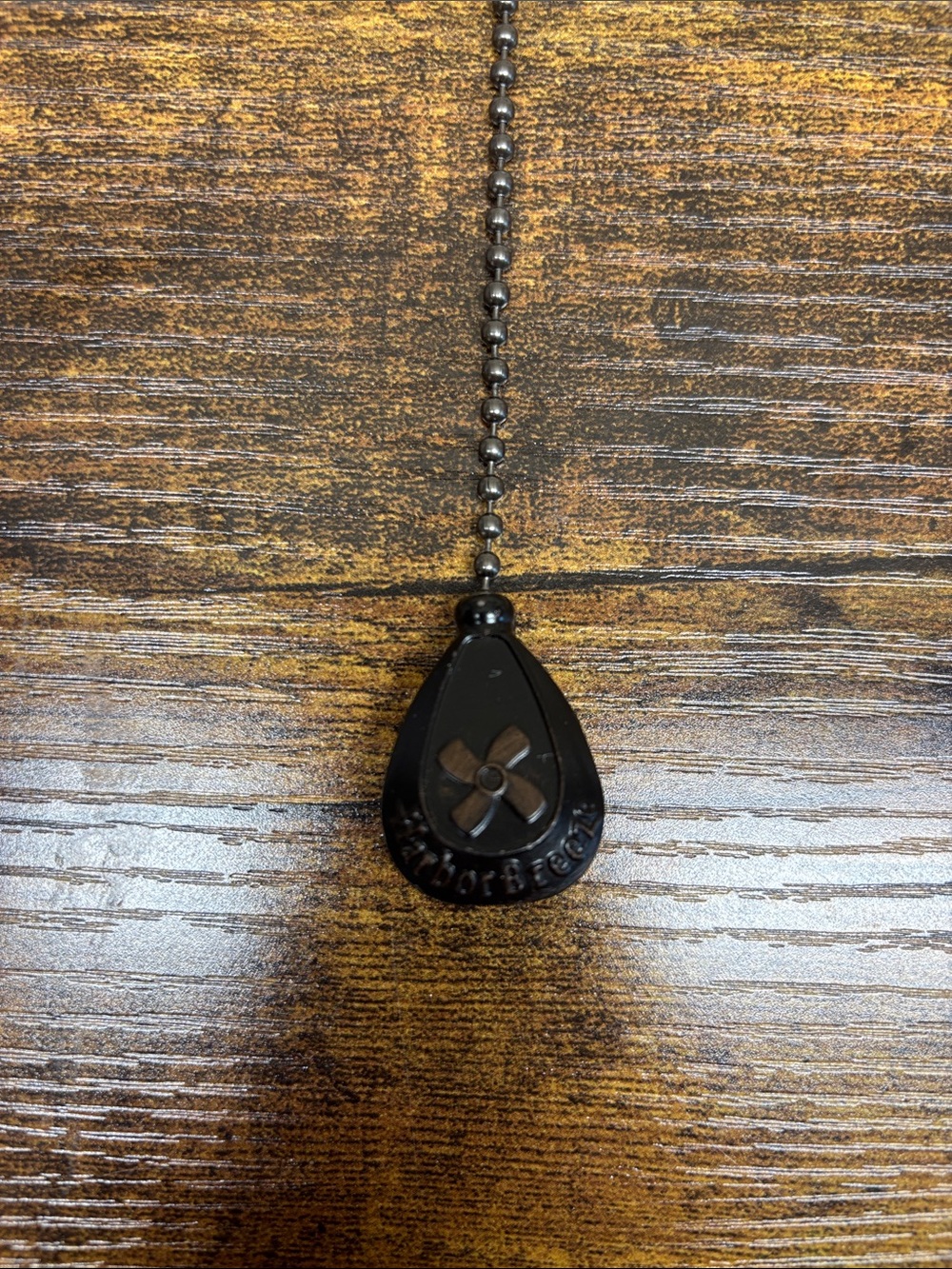 Harbor Breeze Black Ceiling Fan Pull Chain Pendant with Fan Icon